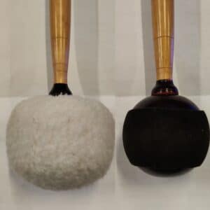 ERHO für Große Trommel mittel-Lederauflage große Köpfe Kombischlägel bei Musik-Dinge Wien