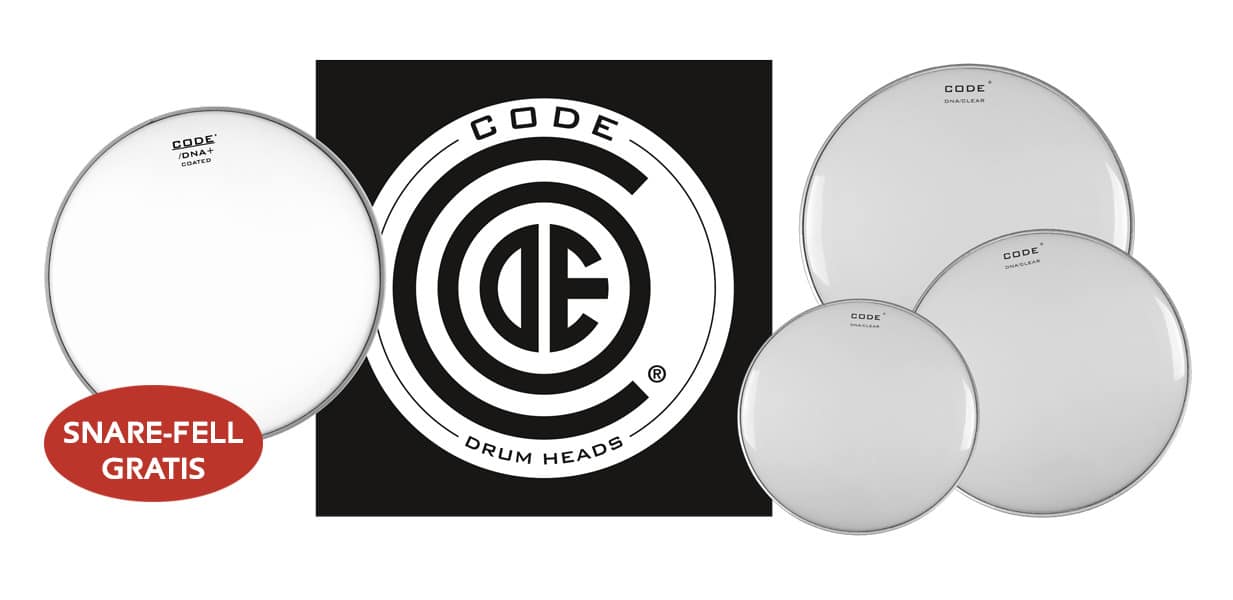 Code Drumhead DNA Clear Fusion Pack 10,12,14 + 14 DNA Coated bei Musik-Dinge Wien