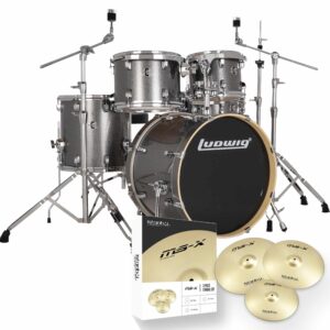 Ludwig Evolution 20'' 5pc Drum Kit w/Cymbals, Platinum bei Musik-Dinge Wien