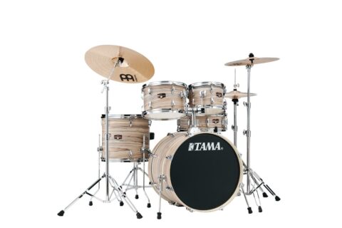 Tama Imperialstar Drumset 5 pcs.+ MEINL Cymbals HCS Bronze - Natural Zebrawood/Chrome Hardware bei Musik-Dinge Wien