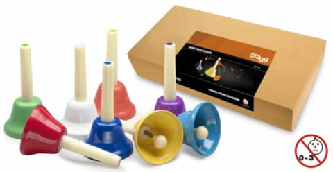 Stagg 8-Noten Handglocken Set (farb-kodiert) bei Musik-Dinge Wien