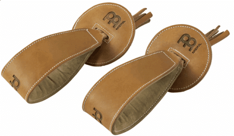 Meinl Cymbals Leather Straps Paar braun mit Pads bei Musik-Dinge Wien