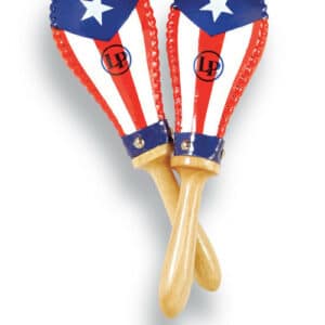 Latin Percussion Salsa Rawhide Maracas Motiv Puerto Rican Flag LP393-PR bei Musik-Dinge Wien