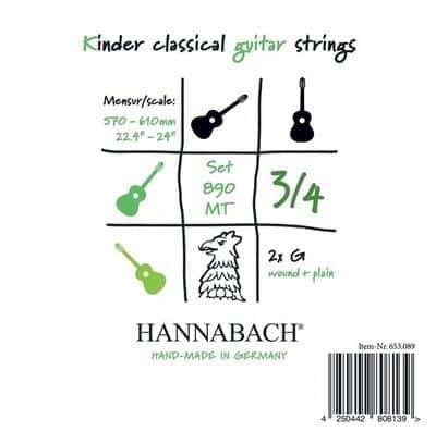 Hannabach Klassikgitarre-Saiten Serie 890MT 3/4 Kindergitarre bei Musik-Dinge Wien