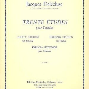 Jacques Delecluse 30 Etudes Vol. 1 pour timbales bei Musik-Dinge Wien